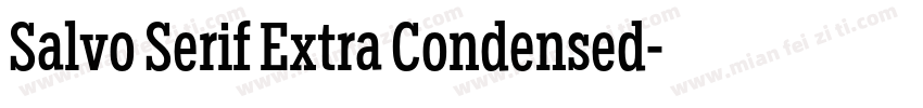 Salvo Serif Extra Condensed字体转换